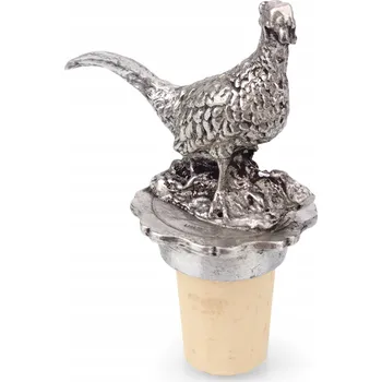 Sklenice Ručně vyrobená ozdobná zátka na víno – Bažant – dárek pro myslivce