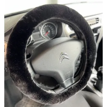 Potah na volant Sumex Huňatý černý potah na volant Černá