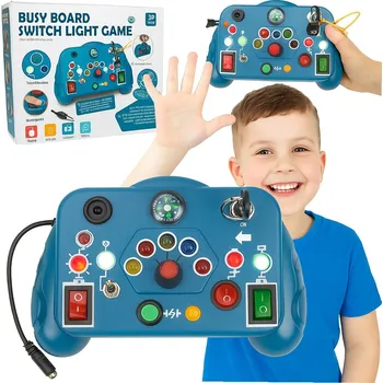 Hračka pro nejmenší VZDĚLÁVACÍ SENZORICKÁ HRAČKA PAD BAREVNÁ SVĚTLA 13V1 MONTESSORI VZDĚLÁVÁNÍ