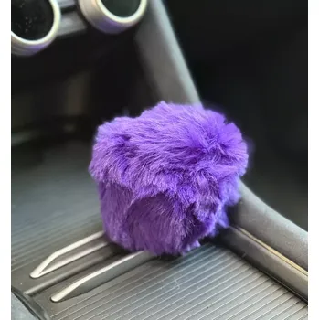 Huňatý obal na řadící páku Purple (Dekorace do interiéru)