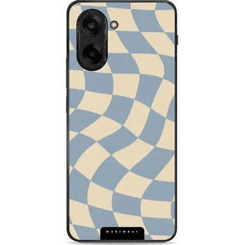 Pouzdro na mobilní telefon Lesklý kryt Mobiwear Glossy - OnePlus Nord CE5 - GA59G Modrá a béžová šachovnice (Prémiové lesklé pouzdro, obal, kryt Mobiwear Glossy na mobil OnePlus Nord CE5 - GA59G Modrá a béžová šachovnice, materiál Plast + TPU silikon - krytí po všech stranách,)