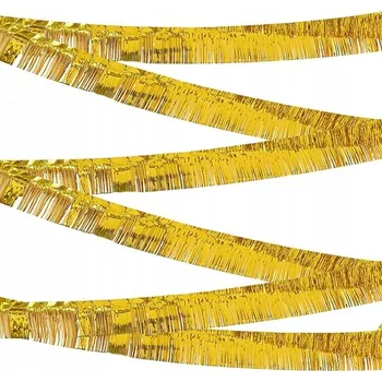 Lameta Zlatá Girlanda S Třásněmi Dekorativní 3x3 M Sada 3 Ks Zlaté Narozeniny