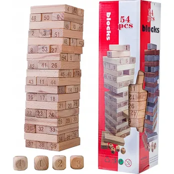 Dřevěná hračka Dřevěná hra Věž s čísly 1004012 Norimpex