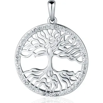 Přívěsek Stříbrný přívěsek JVD strom života se zirkony