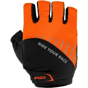 Cyklistické rukavice cyklistické rukavice R2 VOUK různé barvy barva: oranžová, velikost: XL