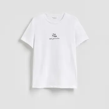 Reserved - Tričko regular s potiskem - bílá - 449EF-00X - 449EF-00X-XXL