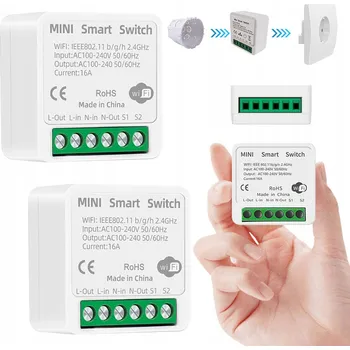 vypínač 2ks VYPÍNAČ ZÁSUVKA RELÉ WiFi TUYA SMART 16A