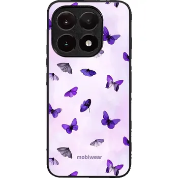 Pouzdro na mobilní telefon Lesklý kryt Mobiwear Glossy - Xiaomi 15T - GP77G Fialoví motýlci (Prémiové lesklé pouzdro, obal, kryt Mobiwear Glossy na mobil Xiaomi 15T - GP77G Fialoví motýlci, materiál Plast + TPU silikon - krytí po všech stranách, neošoupatelný potisk, tenké proveden