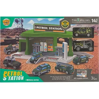 autíčko VOJENSKÁ ČERPACÍ STANICE 14 DÍLŮ 2 VOZIDLA VÝDEJNÍ STOJAN