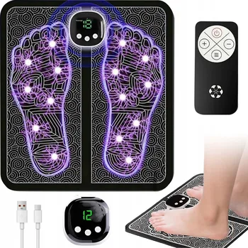 Masážní přístroj ELEKTROSTIMULÁTOR SVALŮ EMS MASÁŽNÍ PŘÍSTROJ NA NOHY A RUCE, MASÁŽNÍ PODLOŽKA PRO AKUPRESURU