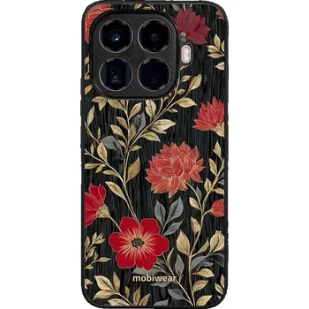 Pouzdro na mobilní telefon Lesklý kryt Mobiwear Glossy - Xiaomi 15T Pro - V172S Červená kvítka (Prémiové lesklé pouzdro, obal, kryt Mobiwear Glossy na mobil Xiaomi 15T Pro - V172S Červená kvítka, materiál Plast + TPU silikon - krytí po všech stranách, neošoupatelný potisk, tenké)