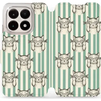 Pouzdro na mobilní telefon Flipové pouzdro Mobiwear - Xiaomi 15T - VP90S Číča ryby (Knížkové flip pouzdro, obal, kryt na mobil Xiaomi 15T - VP90S Číča ryby, materiál Umělá kůže + TPU - ochrana 360°, stojánek, silikonová vanička, magnetické zavírání)