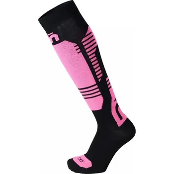 Mico Light Weight Superthermo Natural Merino Ski Kids Sock - nero/fucsia fluo 33-35
