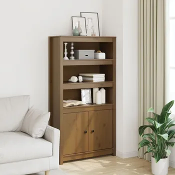 Příborník do zásuvky Skříň highboard medově hnědá 80 x 35 x 154 cm masivní borovice