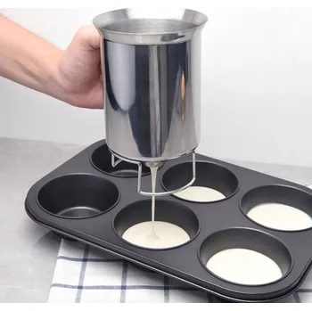 PROFESIONÁLNÍ DÁVKOVAČ DÁVKOVAČ OCELOVÝ TRYCHTÝŘ NA MUFFINY A VAFLE