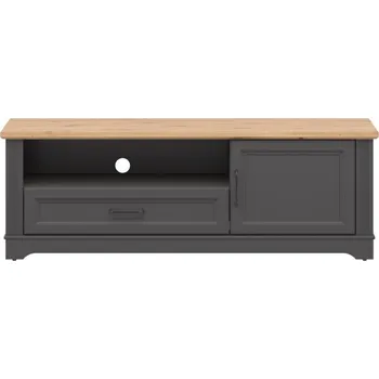 Televizní stolek TOLMIN televizní stolek RTV1D1S, grafit/dub artisan