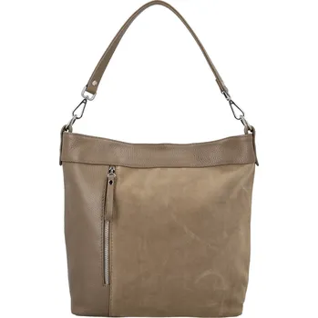 Kabelka Trendy dámská kožená kabelka na rameno Alyssa, taupe