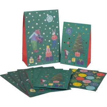 Balící papír Stewo adventní kalendář MELIN – sada 24 papírových sáčků