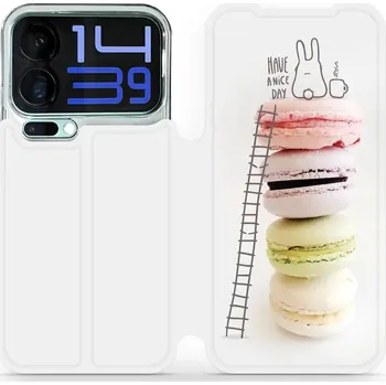 Pouzdro na mobilní telefon Flipové pouzdro Mobiwear - Xiaomi 17 Pro Max - M090P Makronky (Knížkové flip pouzdro, obal, kryt na mobil Xiaomi 17 Pro Max - M090P Makronky, materiál Umělá kůže + TPU - ochrana 360°, stojánek, silikonová vanička, magnetické zavírání)