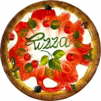 Talíř Keramika - Sicílie. Elegantní tác/talíř na pizzu, průměr 32 cm