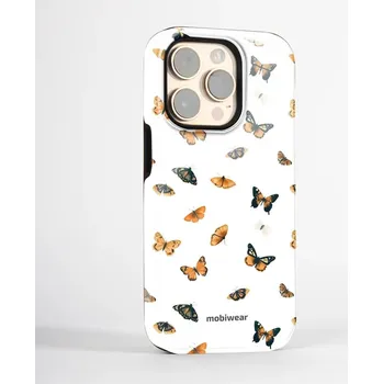 Pouzdro na mobilní telefon Odolný obal Mobiwear Elite Pro - Google Pixel 9 Pro XL - EP76E Oranžoví motýlci (Odolné pouzdro, obal kryt Mobiwear Elite Pro - maximální ochrana mobilu Google Pixel 9 Pro XL, zesílené hrany, přesné výřezy, pohodlné držení, odolná grafika, kvalitní)