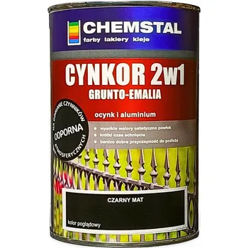 univerzální barva CHEMSTAL CYNKOR 2V1 ZÁKLADNÍ NÁTĚR ČERNÁ MATNÁ 5L