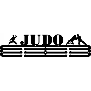 Věšák JUDO #2 - ČERNÝ - Držák na medaile 60cm kovový