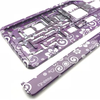 Držák SPZ Podložka pod SPZ fialová Květinka (rámeček pod SPZ)