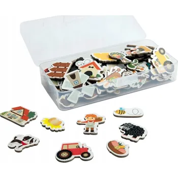 Dekorativní magnet Magnety FARMA Zvířátka na lednici tabuli pro učení 95 kusů