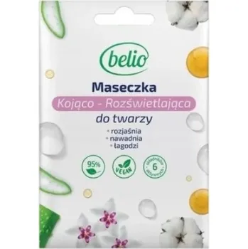 Pleťová maska Belio Zklidňující a rozjasňující maska na obličej 10 ml