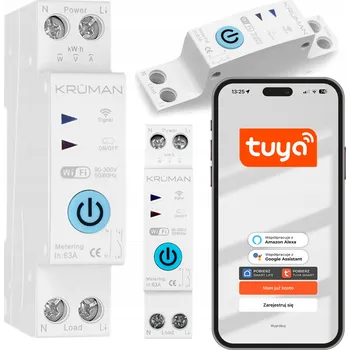 IP kamera CHYTRÝ WIFI SPÍNAČ NA DIN LIŠTU 63A SMART TUYA