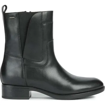 Dámské kozačky Kožené kotníkové boty Geox Felicity Abx dámské, černá barva, na plochém podpatku D26BLA.00043.C9999 99X, EUR 36