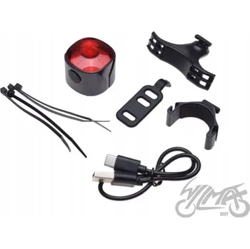 Cyklosvítilna Moderní zadní světlo na kolo USB LED světlo na nosič kola