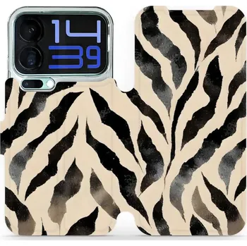 Pouzdro na mobilní telefon Flipové pouzdro Mobiwear - Xiaomi 17 Pro Max - VA53S Zebří (Knížkové flip pouzdro, obal, kryt na mobil Xiaomi 17 Pro Max - VA53S Zebří, materiál Umělá kůže + TPU - ochrana 360°, stojánek, silikonová vanička, magnetické zavírání)