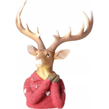 Obraz Busta soba v červeném svetru 24x8x33 cm