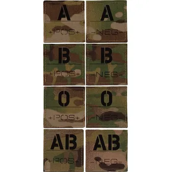 Nášivka Combat Systems® Nášivka krevní skupina AČR IR Combat Systems®, Barva: Multicam®, Varianta: 0 +