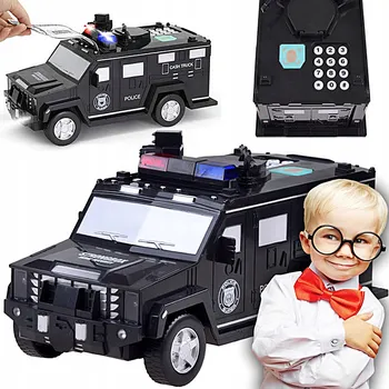 Pokladnička Automatická pokladnička s kódem, vkládá bankovky, policie