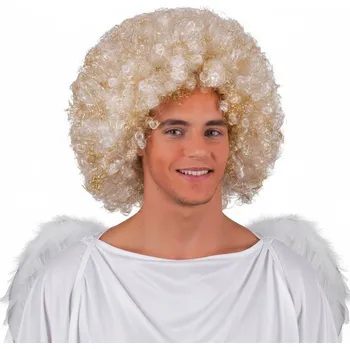 Karnevalová paruka Funny Fashion Andělská paruka anděl afro bílá