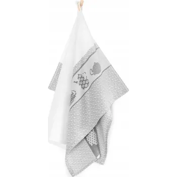 Utěrka Čaj Utěrka 50x70cm stříbrná 100% bavlna