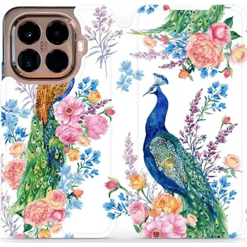 Pouzdro na mobilní telefon Flipové pouzdro Mobiwear - Xiaomi 15T Pro - MX08S Pávi (Knížkové flip pouzdro, obal, kryt na mobil Xiaomi 15T Pro - MX08S Pávi, materiál Umělá kůže + TPU - ochrana 360°, stojánek, silikonová vanička, magnetické zavírání)