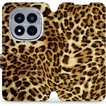 Pouzdro na mobilní telefon Flipové pouzdro Mobiwear - Xiaomi Redmi Note 15 Pro 5G - VA33P Leopardí vzor (Knížkové flip pouzdro, obal, kryt na mobil Xiaomi Redmi Note 15 Pro 5G - VA33P Leopardí vzor, materiál Umělá kůže + TPU - ochrana 360°, stojánek, silikonová vanička, magnetické)
