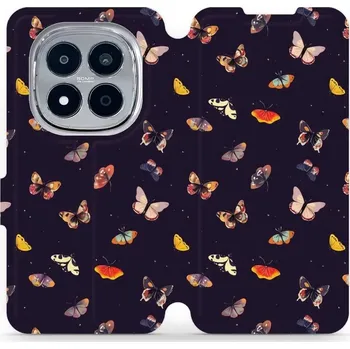 Pouzdro na mobilní telefon Flipové pouzdro Mobiwear - Xiaomi Redmi Note 15 Pro 5G - VP78S Barevní motýlci (Knížkové flip pouzdro, obal, kryt na mobil Xiaomi Redmi Note 15 Pro 5G - VP78S Barevní motýlci, materiál Umělá kůže + TPU - ochrana 360°, stojánek, silikonová vanička,)