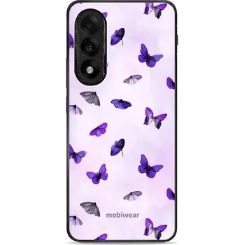 Pouzdro na mobilní telefon Lesklý kryt Mobiwear Glossy - OnePlus Nord 5 - GP77G Fialoví motýlci (Prémiové lesklé pouzdro, obal, kryt Mobiwear Glossy na mobil OnePlus Nord 5 - GP77G Fialoví motýlci, materiál Plast + TPU silikon - krytí po všech stranách, neošoupatelný potisk, tenké)