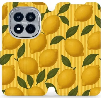 Pouzdro na mobilní telefon Flipové pouzdro Mobiwear - Xiaomi Redmi Note 15 Pro 5G - VP81S Citrony (Knížkové flip pouzdro, obal, kryt na mobil Xiaomi Redmi Note 15 Pro 5G - VP81S Citrony, materiál Umělá kůže + TPU - ochrana 360°, stojánek, silikonová vanička, magnetické zavírání)