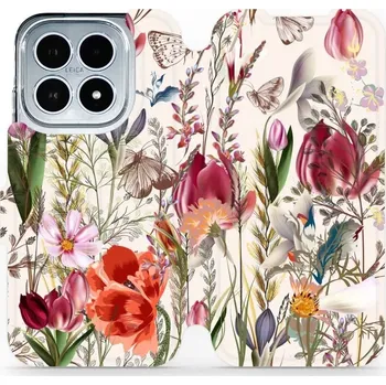 Pouzdro na mobilní telefon Flipové pouzdro Mobiwear - Xiaomi 17 - MP01S Rozkvetlá louka (Knížkové flip pouzdro, obal, kryt na mobil Xiaomi 17 - MP01S Rozkvetlá louka, materiál Umělá kůže + TPU - ochrana 360°, stojánek, silikonová vanička, magnetické zavírání)