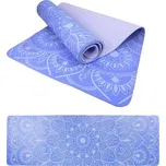 Podložka LIFEFIT® YOGA MAT MANDALA DUO, 183x58x0,6cm, modrá