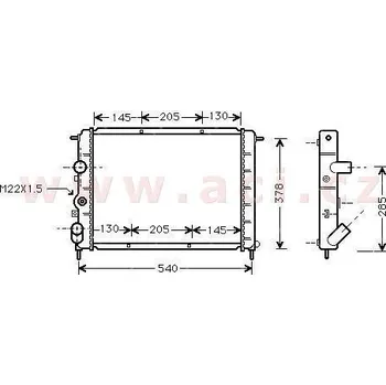 Chladič motoru Chladič, chlazení motoru ACI 43002258