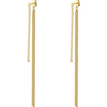 Šperk Náušnice Brosway ESSENTIAL zlaté s dlouhými řetízky