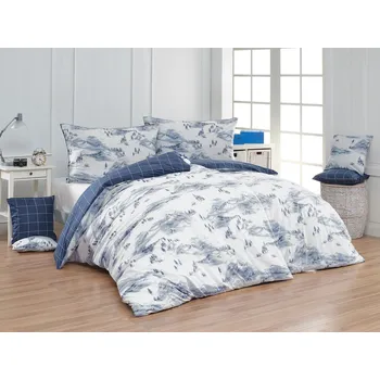 Povlečení Matějovský Polar Blue 140 x 200, 70 x 90 cm zipový uzávěr