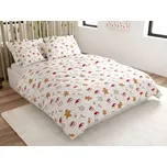 Bavlněné povlečení GINGER JOY bílé Rozměr povlečení: 70 x 90 cm | 140 x 200 cm